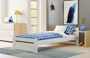 Einzelbett, Ausziehbett, Kinderbett aus massivem Fichtenholz DREAM