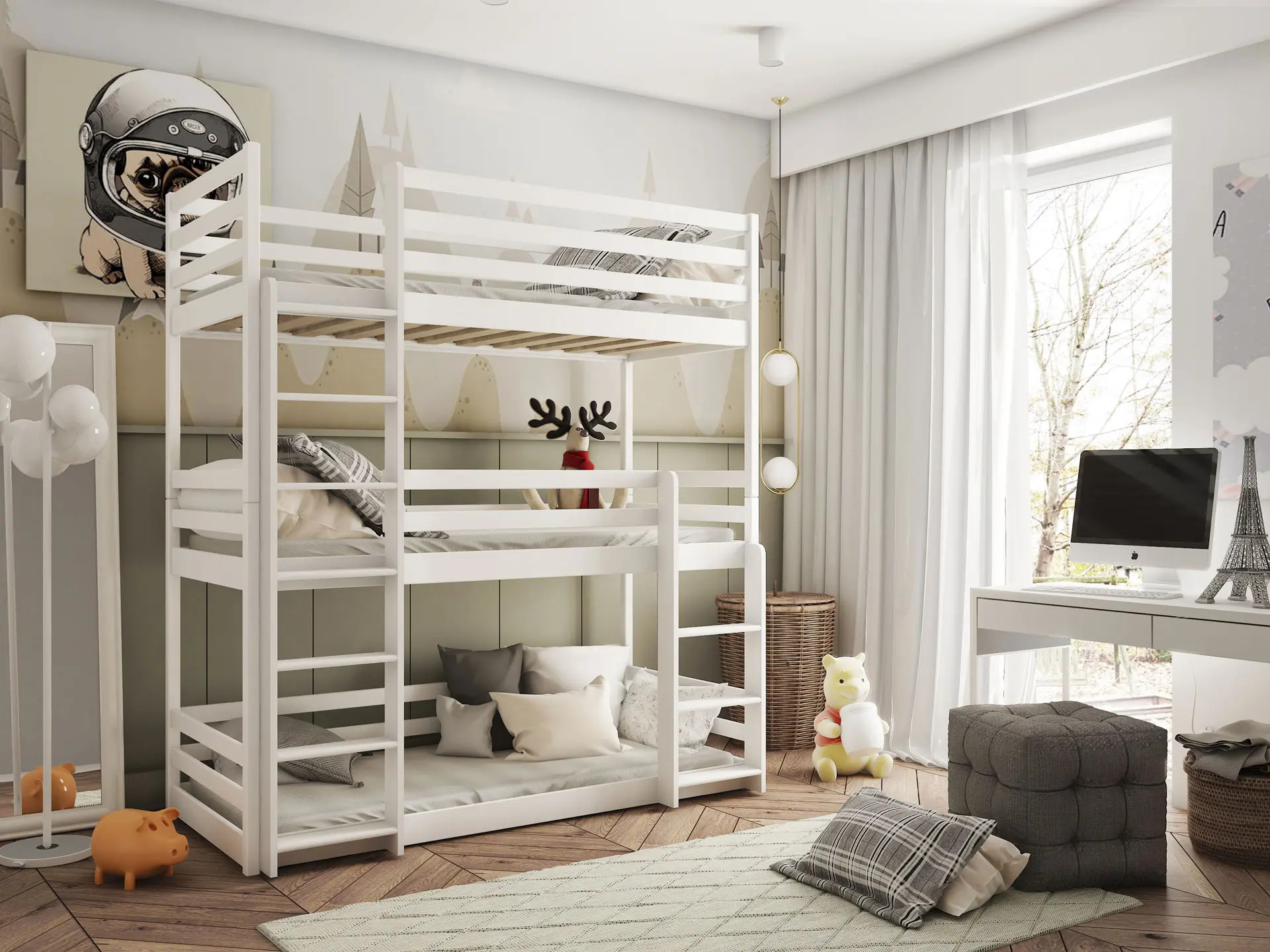 Etagenbett, Kinderbett TED - Kubuk Moebel