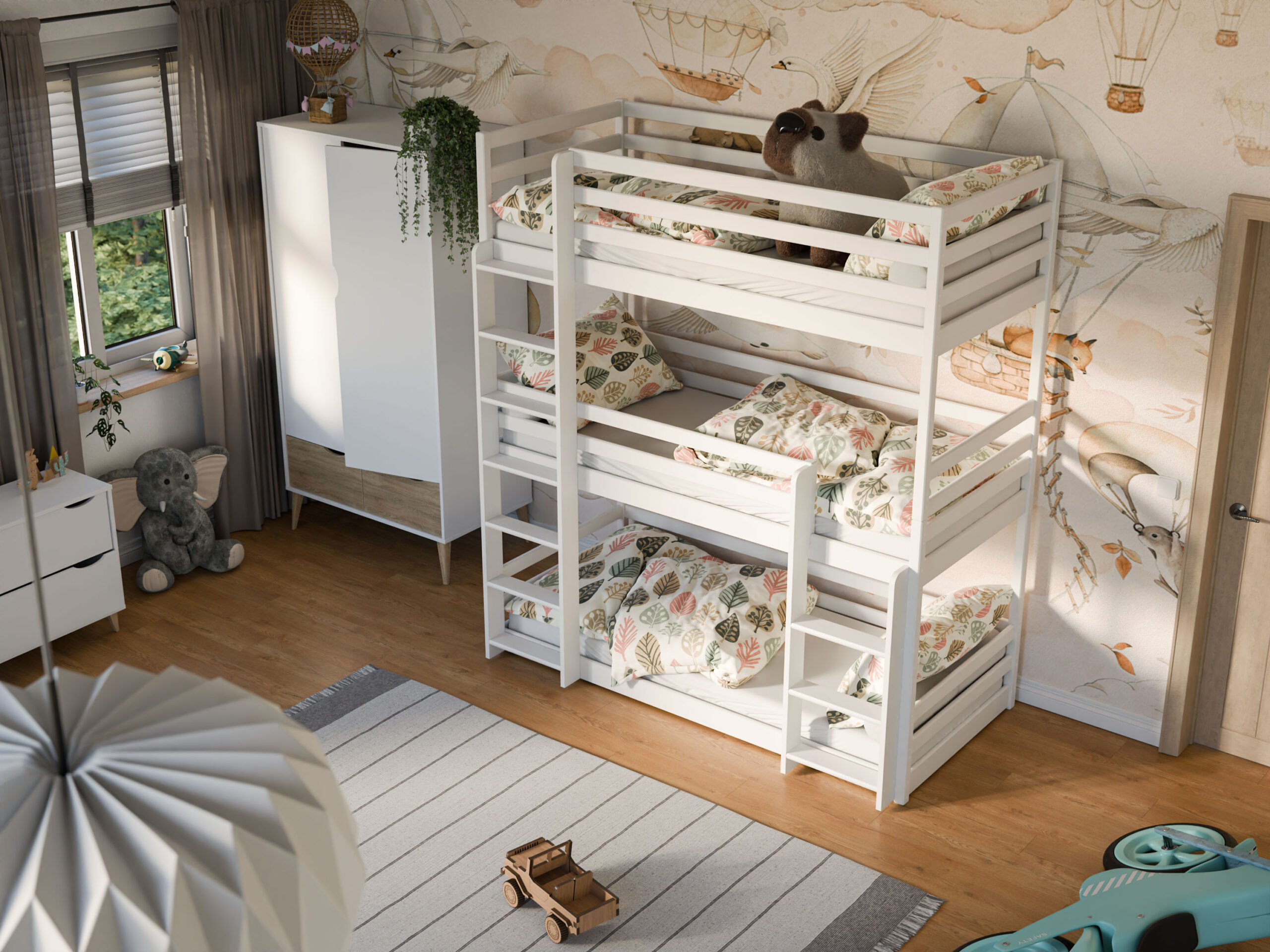 Etagenbett, Kinderbett TED - Kubuk Moebel