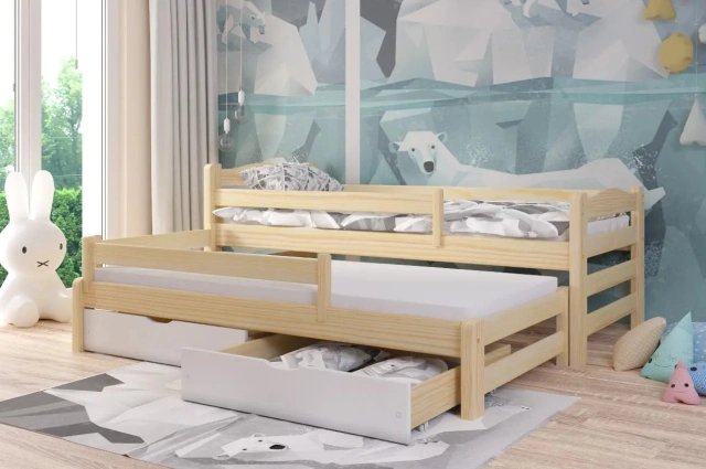 Ausziehbett, Kinderbett, Doppelbett DUOMI PLUS - Kubuk Moebel