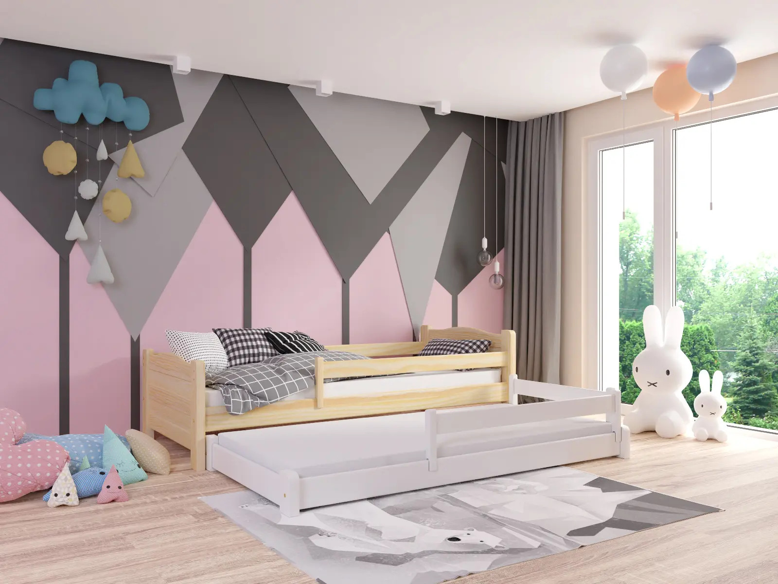 Ausziehbett, Kinderbett, Doppelbett DUO - Kubuk Moebel