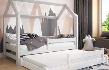Hausbett, Ausziehbett, Kinderbett DUOMI HAUSE