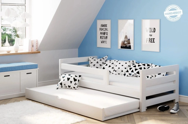 Einzelbett, Ausziehbett, Kinderbett, Doppelbett aus massivem Fichtenholz CLASSIK - Kubuk Moebel