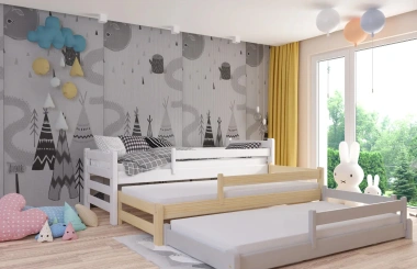 Ausziehbett, Kinderbett, Doppelbett TRIOMI