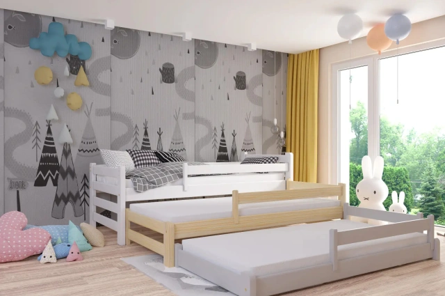 Ausziehbett, Kinderbett, Doppelbett TRIOMI - Kubuk Moebel