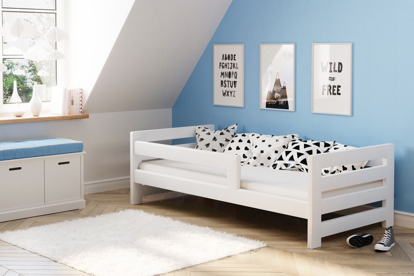 Einzelbett, Ausziehbett, Kinderbett, Doppelbett aus massivem Fichtenholz CLASSIK - Kubuk Moebel
