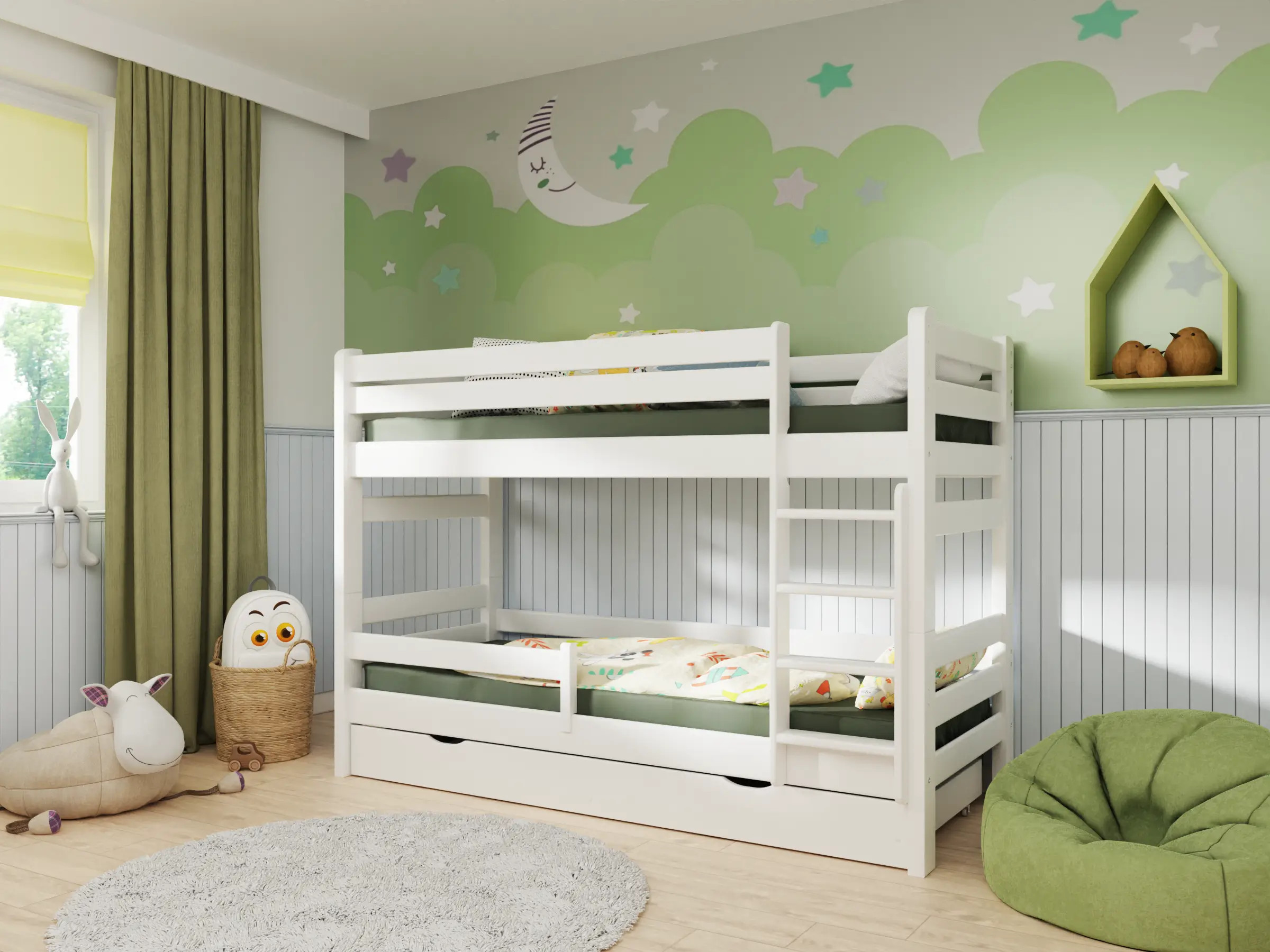 Etagenbett, Kinderbett Pietrus Midi - Kubuk Moebel