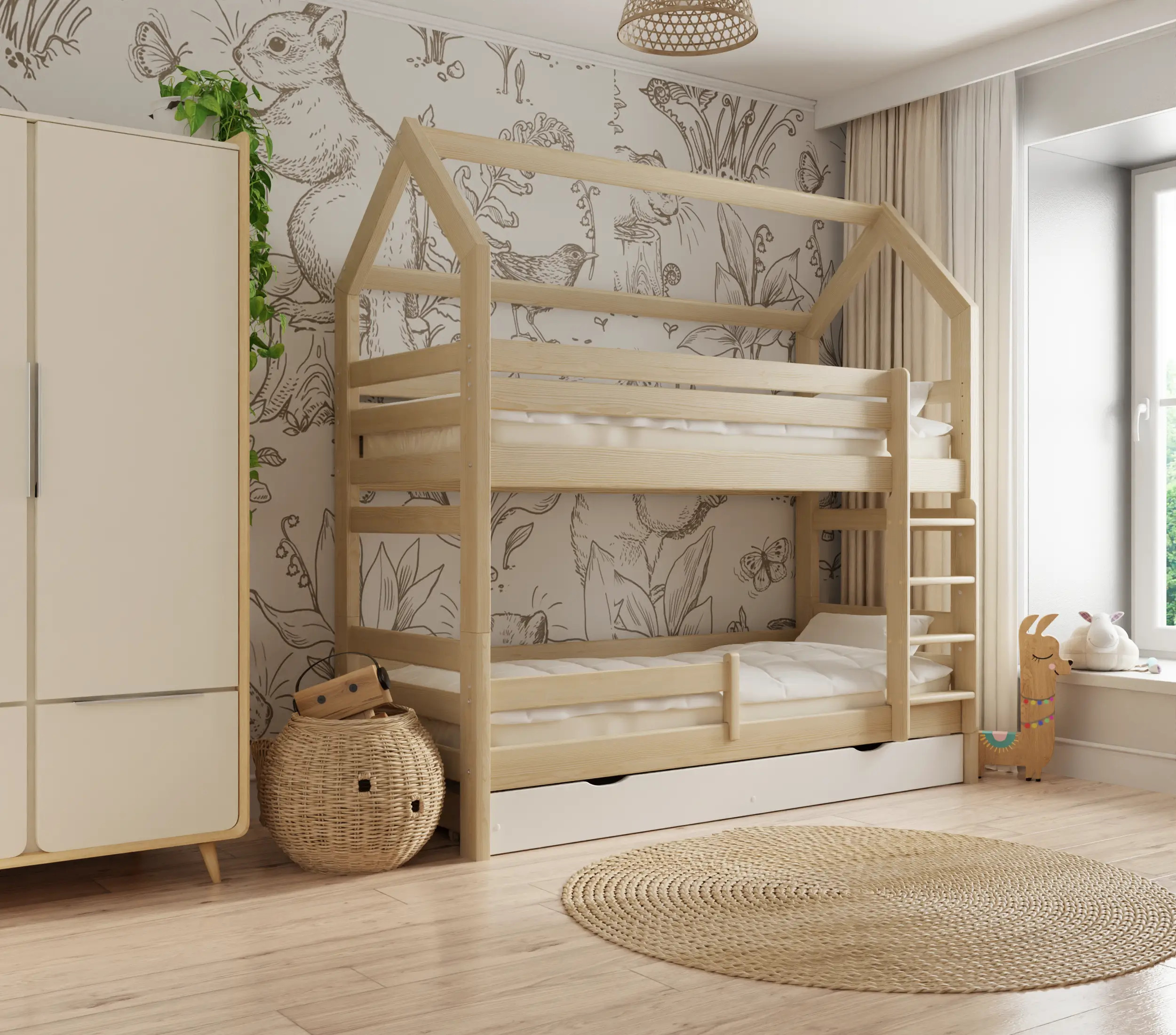 Hausbett, Kinderbett Pietrus Midi Hause - Kubuk Moebel