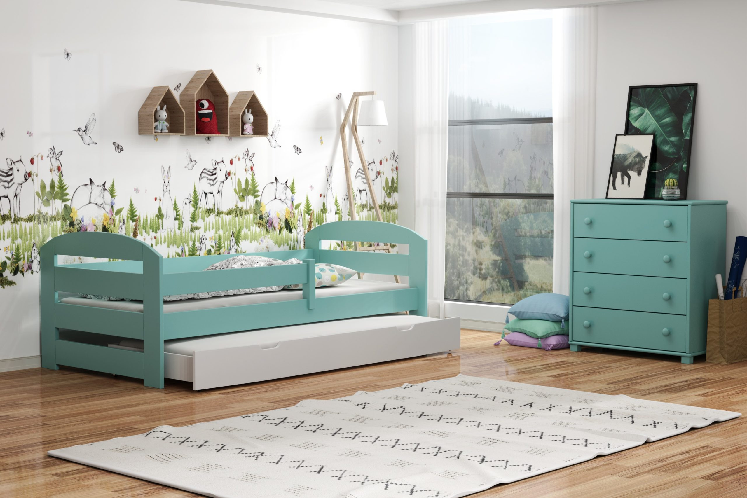 Ausziehbett, Kinderbett, Doppelbett KAMI PLUS - Kubuk Moebel