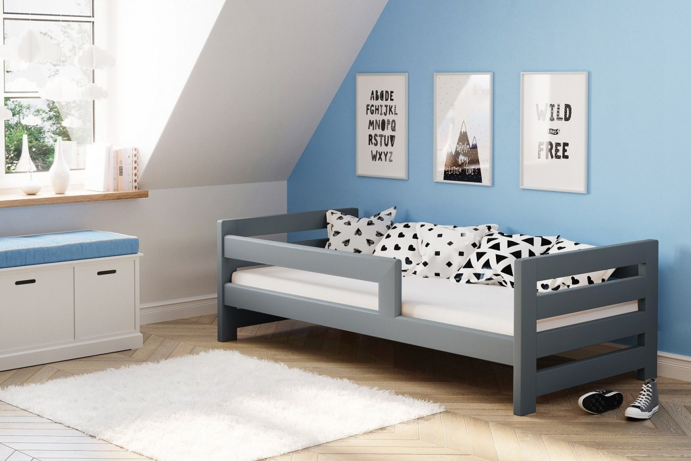 Einzelbett, Ausziehbett, Kinderbett, Doppelbett aus massivem Fichtenholz CLASSIK - Kubuk Moebel