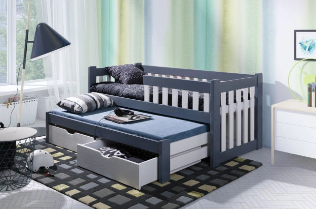 Ausziehbett, Kinderbett, Doppelbett PHIL - Kubuk Moebel
