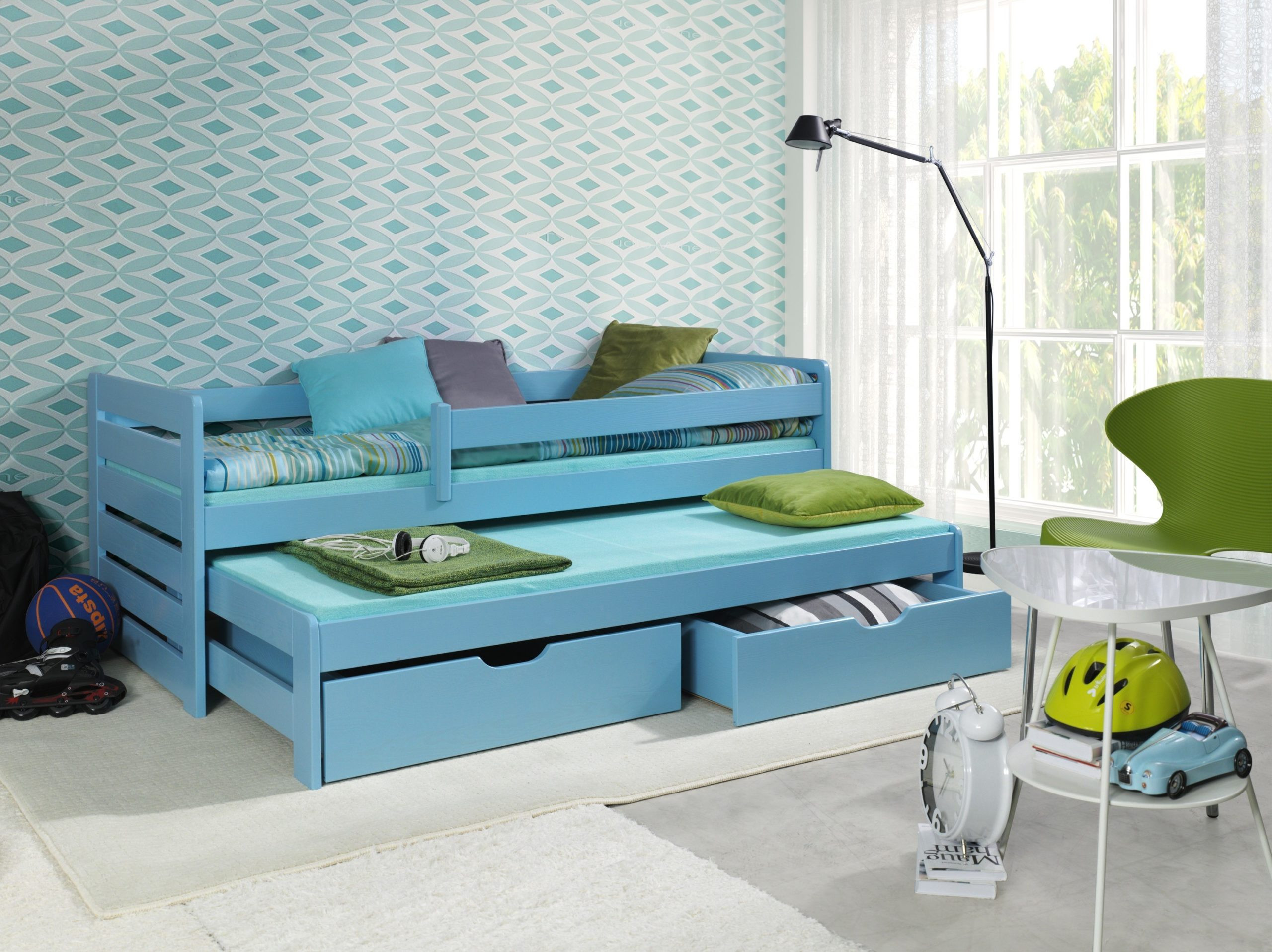 Ausziehbett, Kinderbett, Doppelbett THOMAS II - Kubuk Moebel