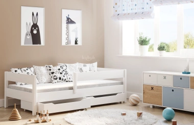 Einzelbett, Kinderbett MIX mit Rausfallschutz Sofortlieferung